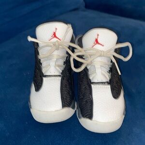 Jordan 13 Retro Black Flint- Toddler 9C- Black, Grey, White, Red